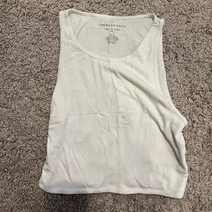 AE ribbed high neck crop tank